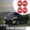 Mitsubishi 4 x Car Door Lock Latch Covers (Red)