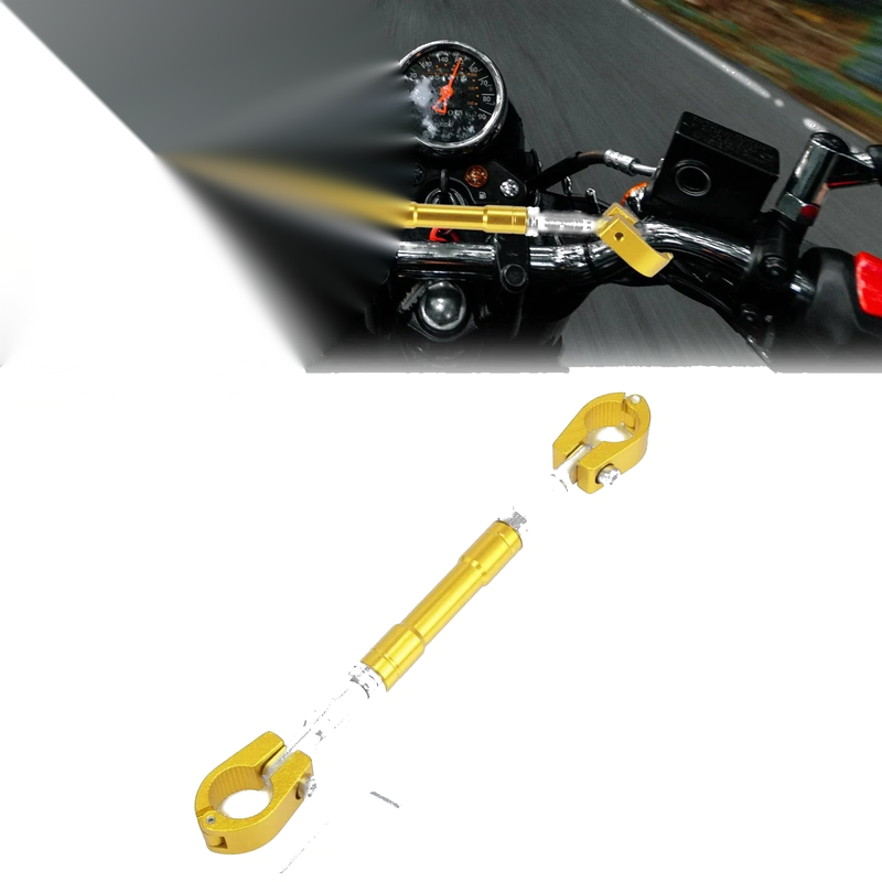 Set Universal 22mm Gold Tone Alloy Motorcycle Balance Bar Crossbar Handlebar