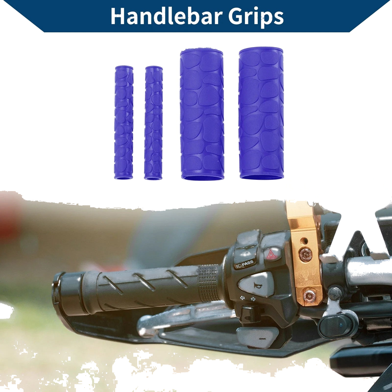 Motorcycle 1/8" / 29mm Hand Grips Rubber Blue