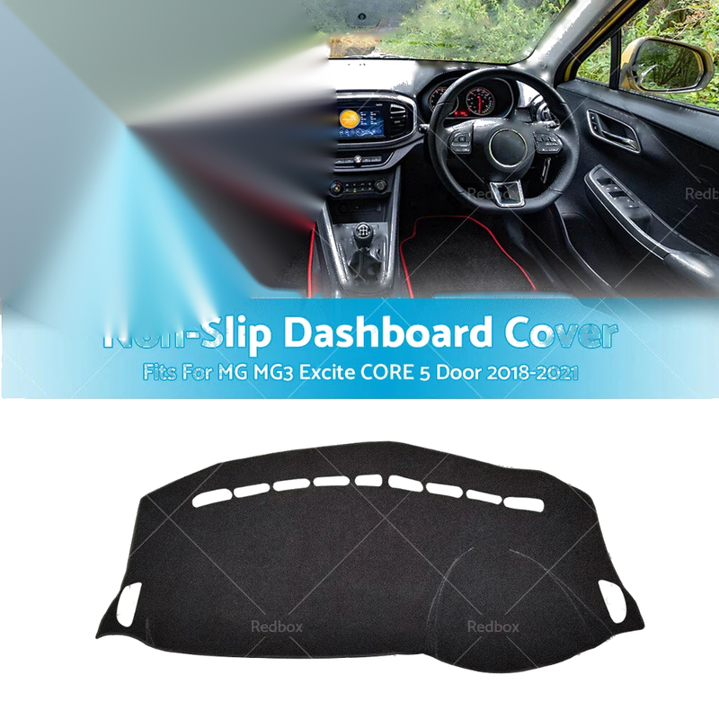 MG MG3 Excite CORE Hatchback 2018-2021 Dash Mat Black Non-Slip