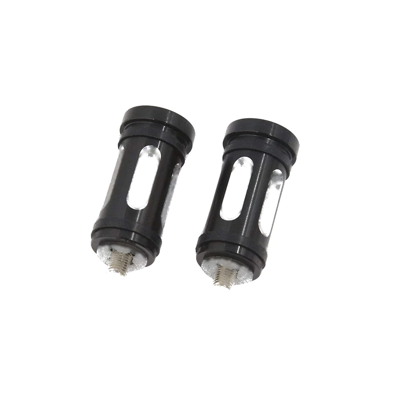 Harley 2 x Black CNC Edge Cut Brake Shifter Peg Billet
