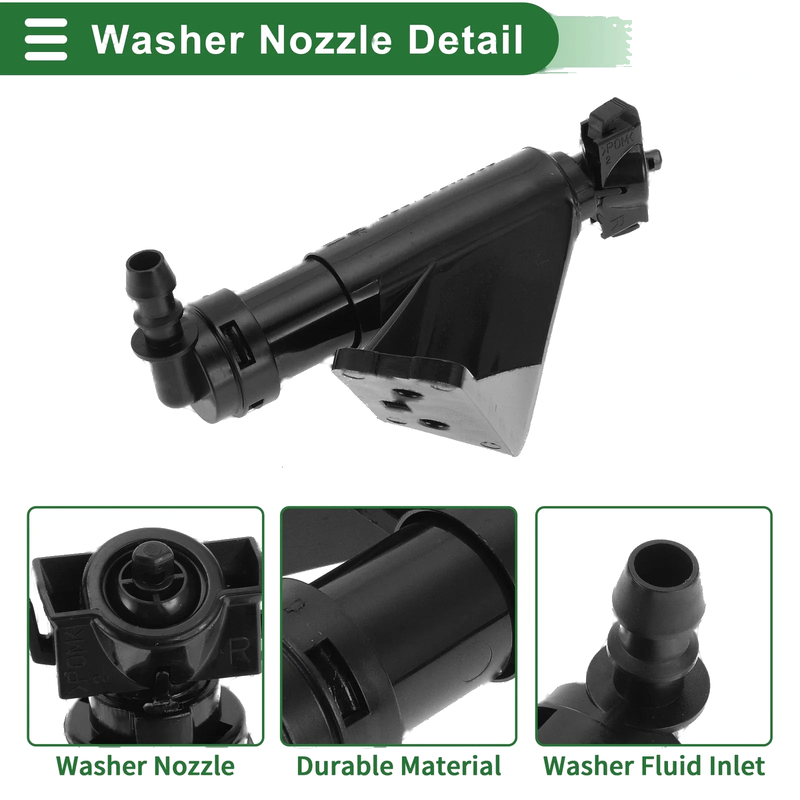 Hyundai Santa Fe Front Passenger Side Headlight Washer Nozzle (2013-2018)