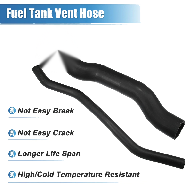 Jeep Cherokee XJ (1984-1996) Rubber Black Fuel Fill & Vent Hose Kit