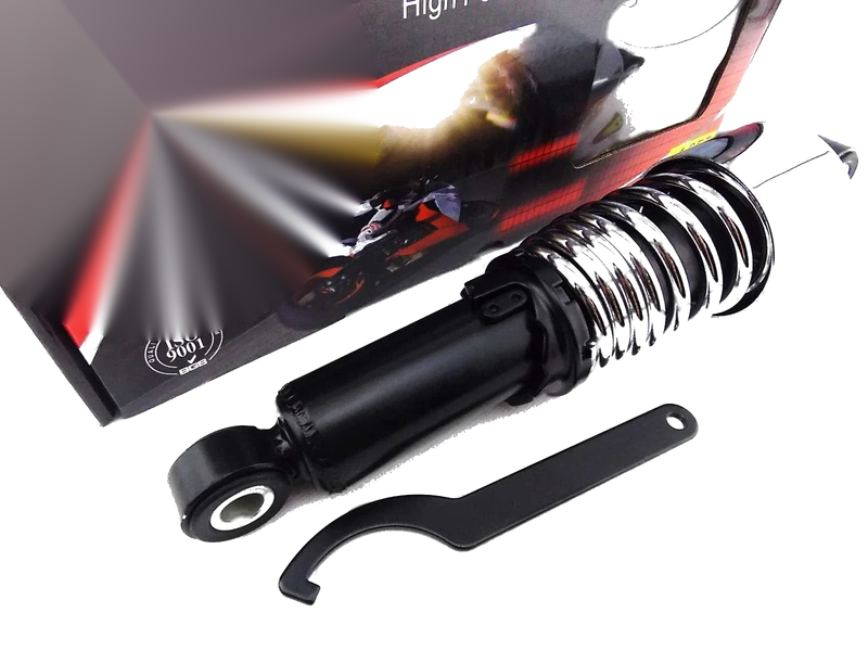 Harley Davidson Sportster 10.5" JBS Black/Chrome Rear Shock Absorbers