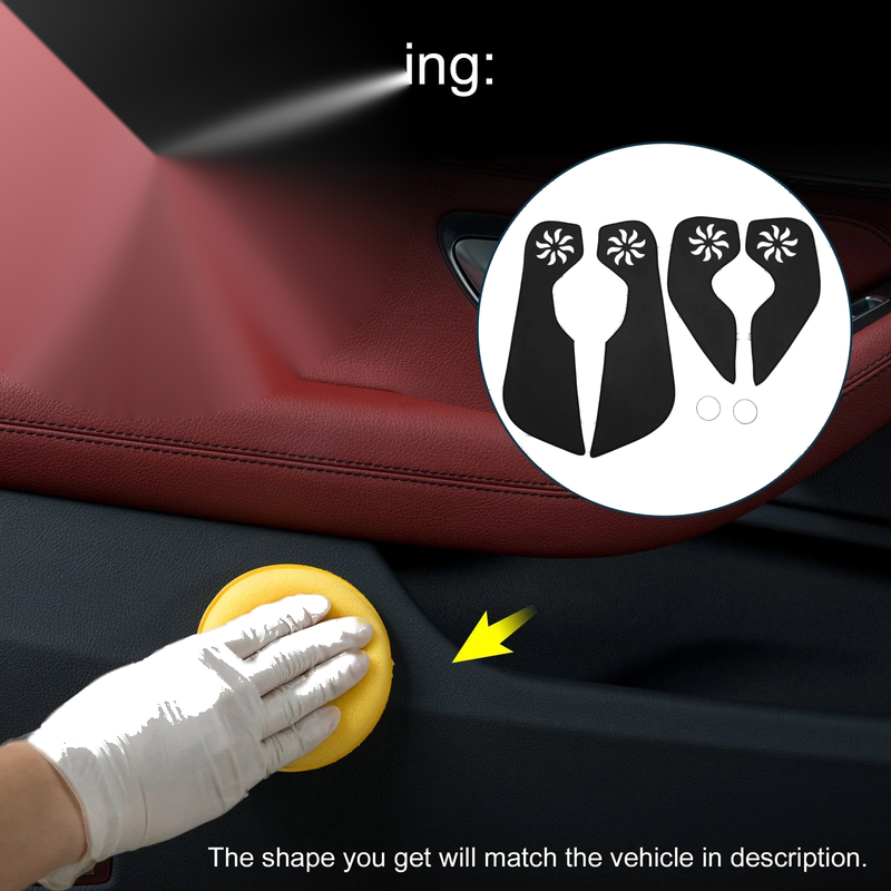 Honda Fit (2014-2019) Black 1 Set Car Door Anti Kick Pad Sticker Protector
