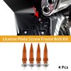 Universal Motorcycle License Plate Screws Cover 82mm 4 Pcs