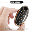 Nissan Altima Armada TPU Black 3 Button Keyless Key Fob Shell Cover Case