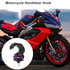 Horn-type Double Hook Aluminum Alloy Motorcycle Hanging Hook 1 Pc Black Purple