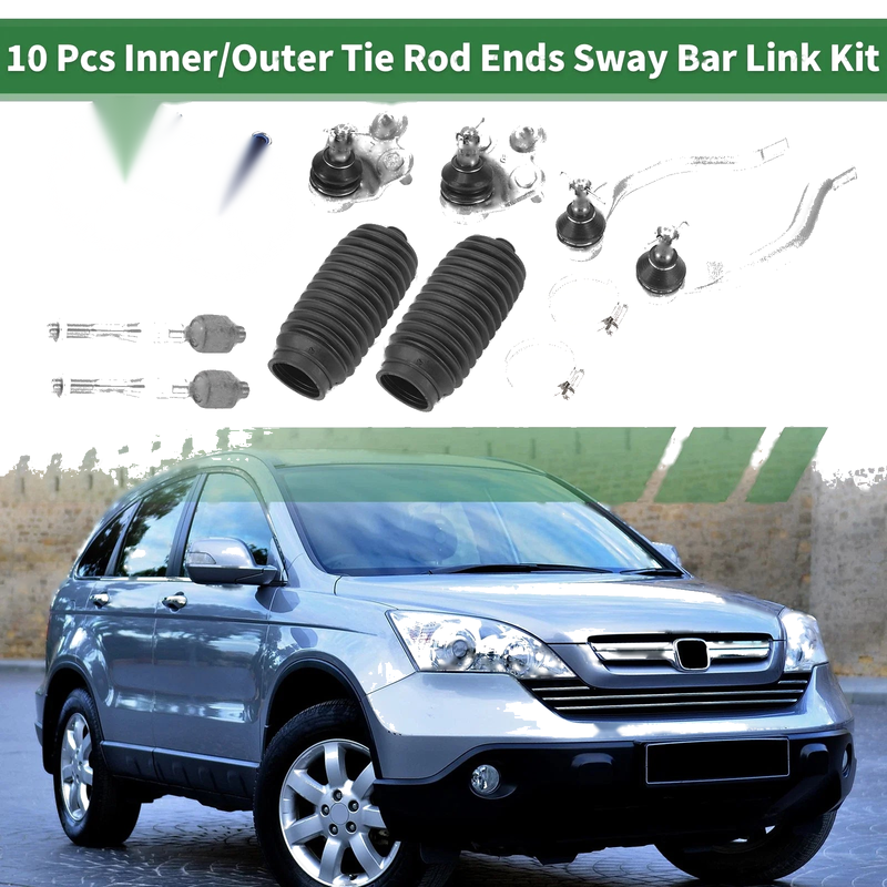 Honda Civic 10 x Front Suspension Kit Tie Rod Ends & Sway Bar Links (2006-2011)