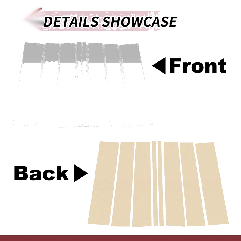 Ford Flex (2009-2015) Silver Tone 8 Pcs Door Pillar Window Trim