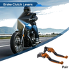 Yamaha YZF R1 2 x Adjustable Brake Clutch Levers Orange Head Black Handle