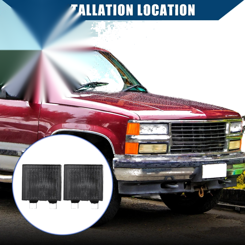 GMC C1500 / C2500 / C3500 Pair Lens Park Signal Lights Cover (1983-1986)