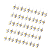 50PC Warm White T10 Wedge 5050 5SMD LED Dome Map License Light Bulbs