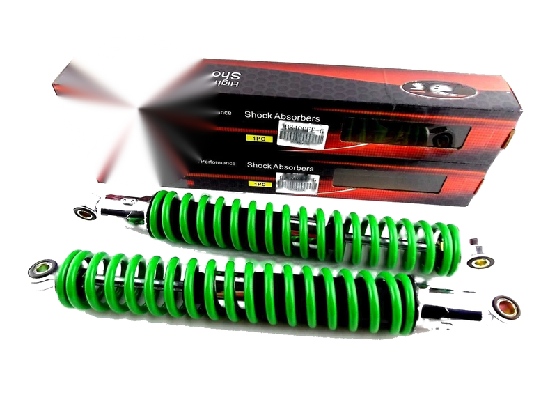 Honda XL250 400mm Green/Chrome Rear Shock Absorbers