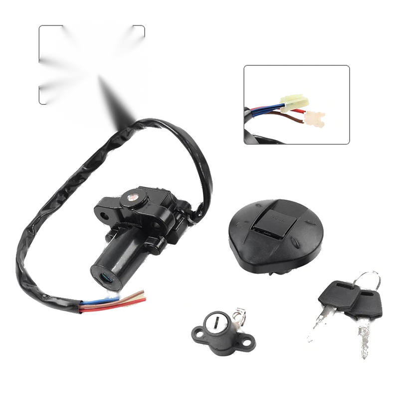 Yamaha XT660R XT660X Ignition Switch, Fuel Gas Cap, Seat Lock Key (04-14)