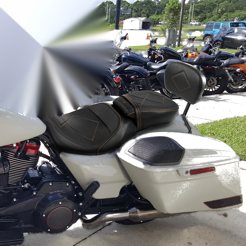 Harley Touring Road Glide Driver & Passenger Seat Backrest Pad (2009-2023)