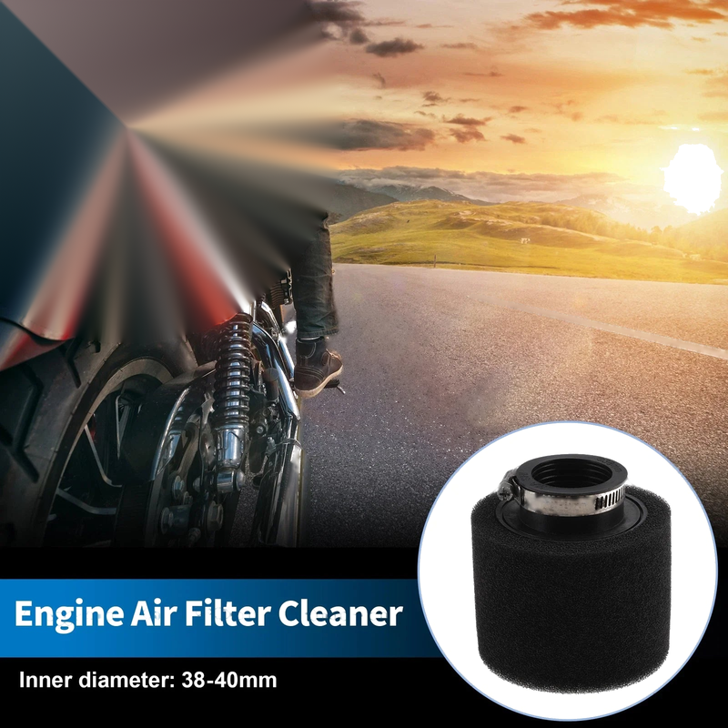 Motorcycle Air Filter / 1 Set / 38-40 mm / Universal Rubber Foam Black