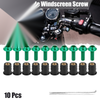Motorcycle Fairing Green 10 x M5 5mm Windscreen Screws