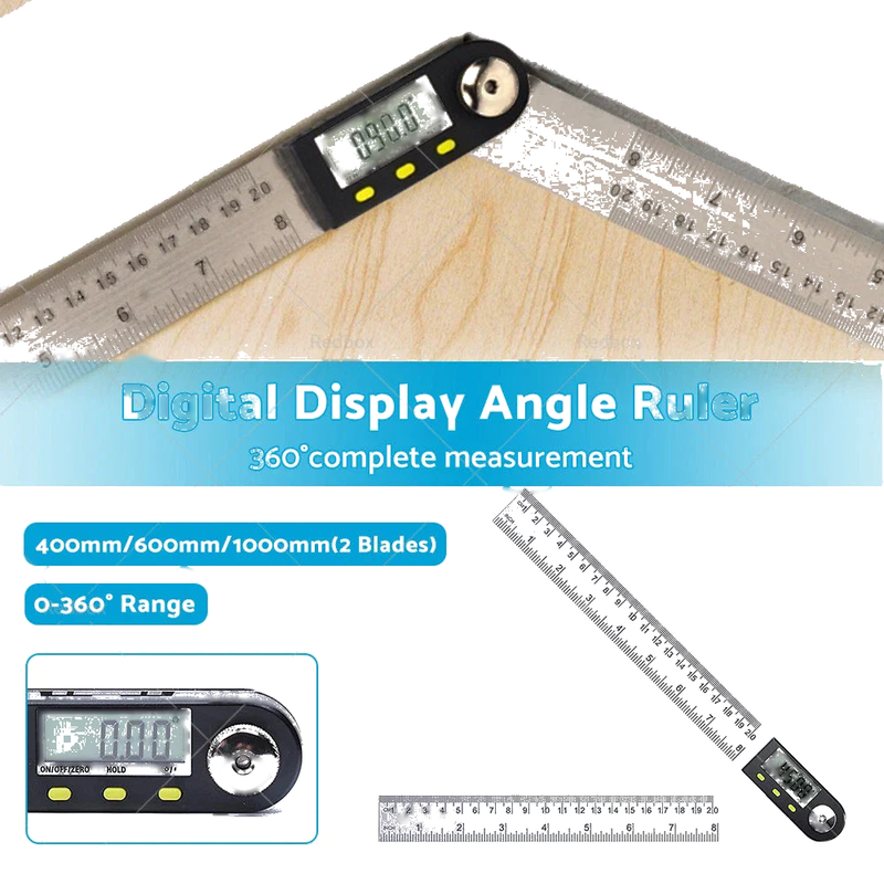 Digital Angle Finder Protractor Goniometer Ruler 360° Measurer