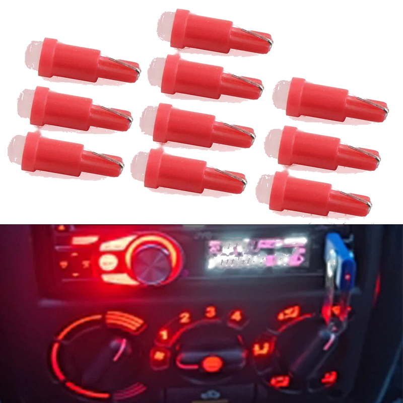 Car Red T5 1 SMD Dashboard Gauge Indicator Light Bulbs