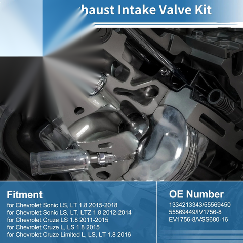 Chevrolet Cruze LS 1.8 16pcs Intake Exhaust Valves with Seals (2011-2015)