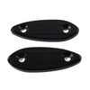 Kawasaki ZX6R Black Motorcycle Mirror Block Off Base Plates (2009-2012)