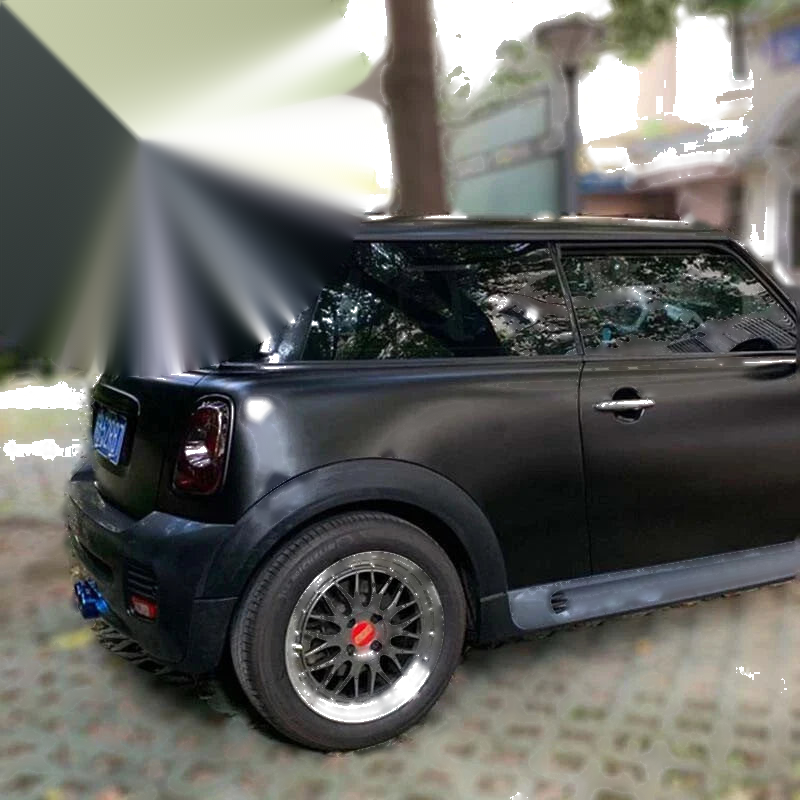 Mini R55 R56 2008-2013 JCW Sty Real Carbon Fiber Rear Spoiler Roof Wing fit