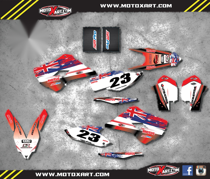 Husqvarna Motocross Aussie Pride Graphics Custom Sticker Kit (2014-2015)