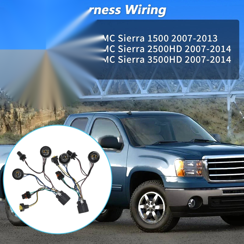 GMC Sierra 1500 2500HD 3500HD Headlight Wiring (2007-2013)