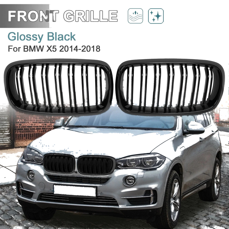 BMW X5 Glossy Black Front Kidney Grille (2014-2018)