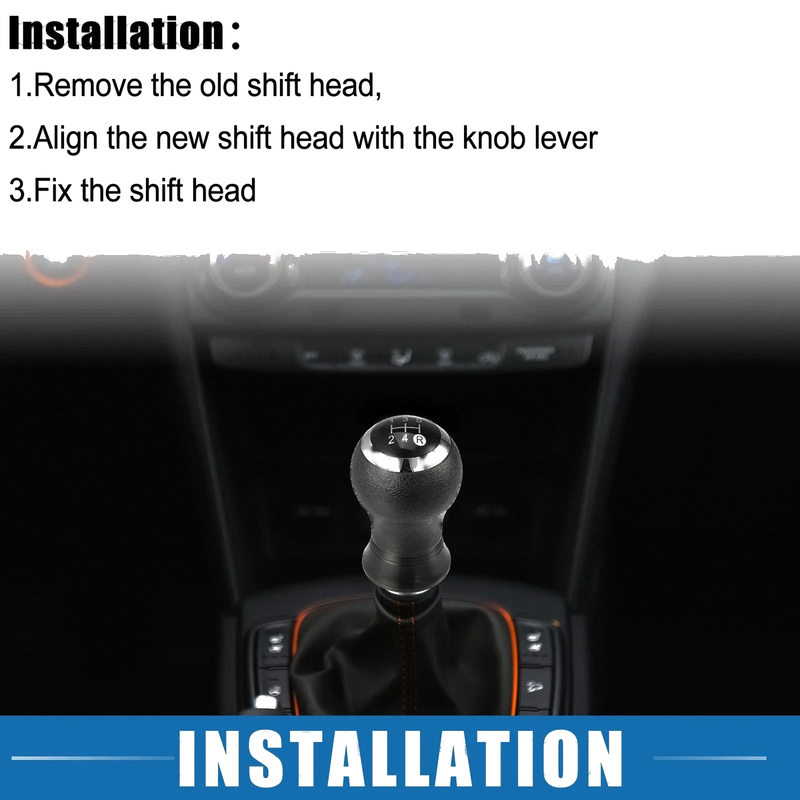 Toyota Yaris (2005-2010) Black Plastic 5 Speed Manual Shift Knob