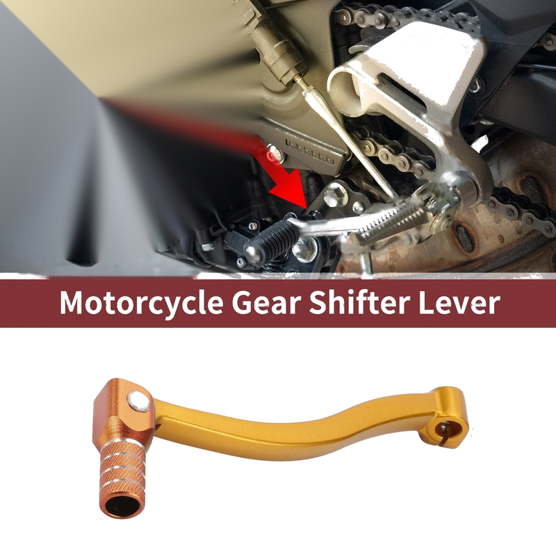 Kayo T6 Foldable Motorcycle Gear Shifter Lever Gold Tone Orange