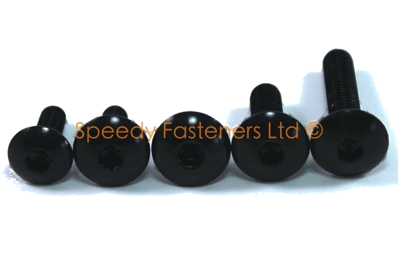 Fairing Screws / M5/M6 / Black Anodized Aluminum
