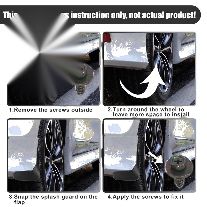 Dodge Ram Car Mud Flaps Splash Guards Set (2009-2018)
