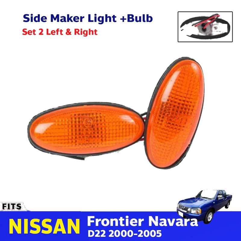 Side Marker Light Lamp LH+RH Fits Nissan Frontier Navara D22 Truck 2000-05 D06