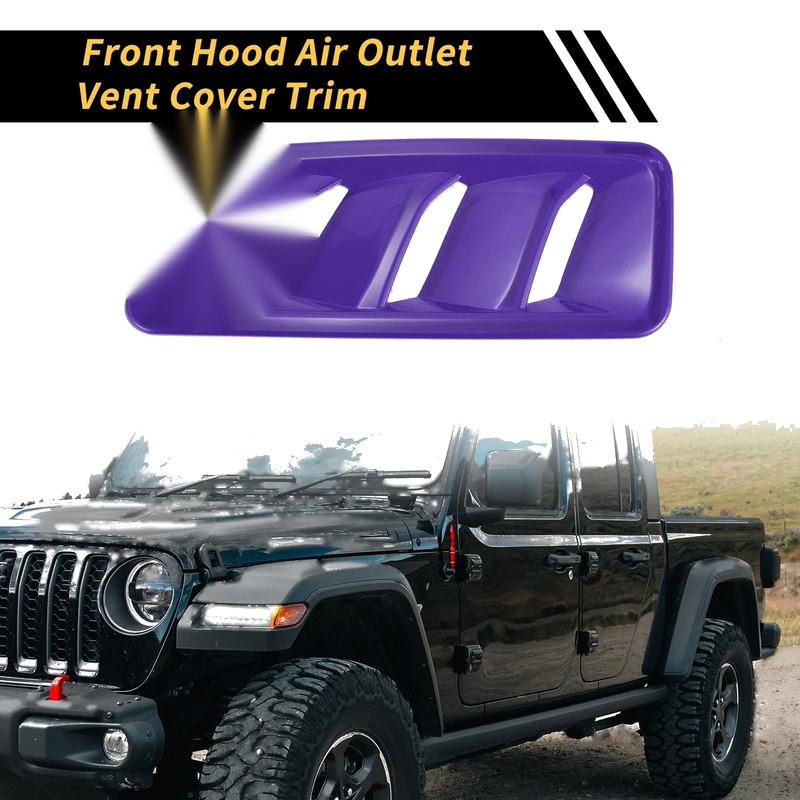 Jeep JL JLU (2018-2024) Purple Front Hood Air Outlet Vent Cover Trim