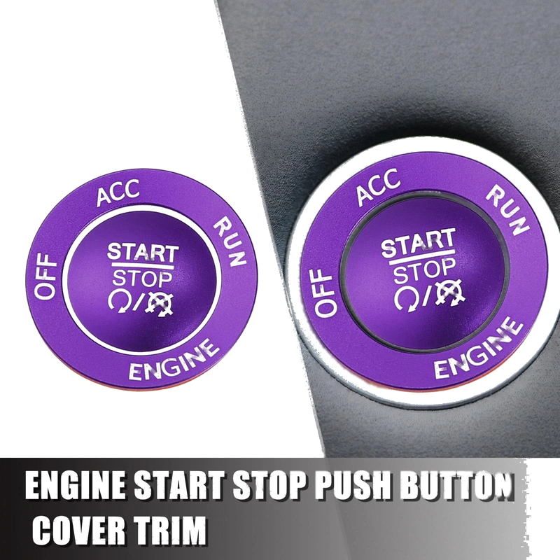 Dodge Charger Challenger Engine Push Start Stop Button Cover Kit (2015-2023)