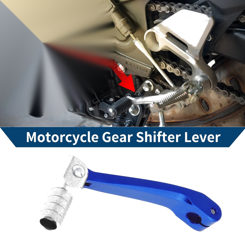 Honda CRF150F Folding Gear Shifter Lever Blue Silver Tone (2003–2017)