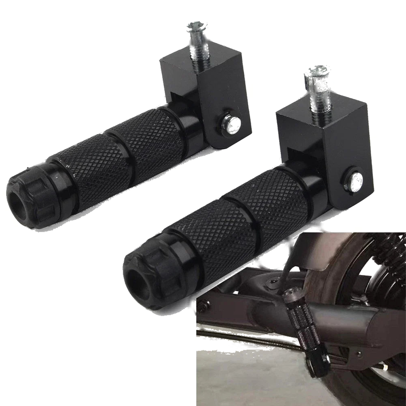 Electric Motor Bicycle ATV Black 8mm Folding Footpegs
