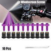 Motorcycle Fairing Bolts Purple 10 x M5 5mm Windscreen Screws