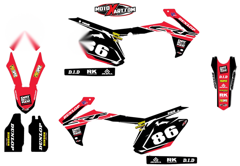 Honda CRF 450 (2013-2016) PYRO Style Stickers Custom Graphics Full Kit