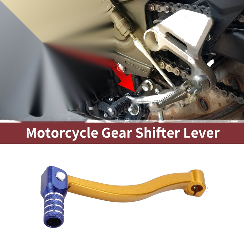 Kayo T6 Gold Tone Blue Foldable Gear Shifter Lever