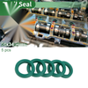 Oil Seal 24x34x6mm TPU Rotary Shaft Seal Green 5 Pcs