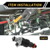 Dodge Ram 1500 1996-1999 1 x Hole Black Injector Fuel Injector