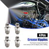 Make Model 4pcs M8 x 1 Stainless Steel Motorcycle Car Straight Grease Nipple Fitting