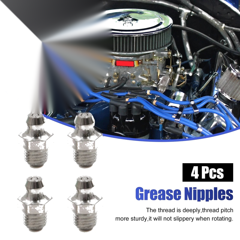 Make Model 4pcs M8 x 1 Stainless Steel Motorcycle Car Straight Grease Nipple Fitting