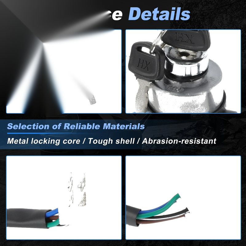 AGT-H15R DHKG-H15 Mini Excavator 4 PIN Ignition Switch Key Set