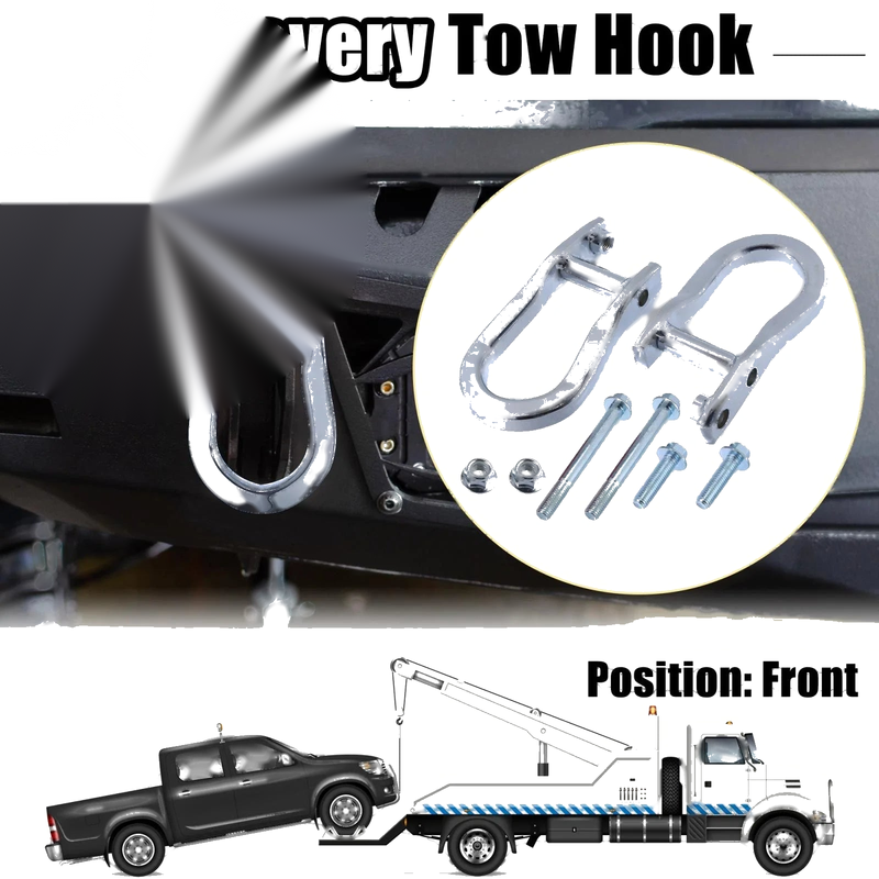 Chevy Silverado & GMC Sierra 1500 Front Recovery Tow Hook Kit