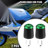 Honda Black Green Handlebar End Plug 7/8" 22mm 2 x