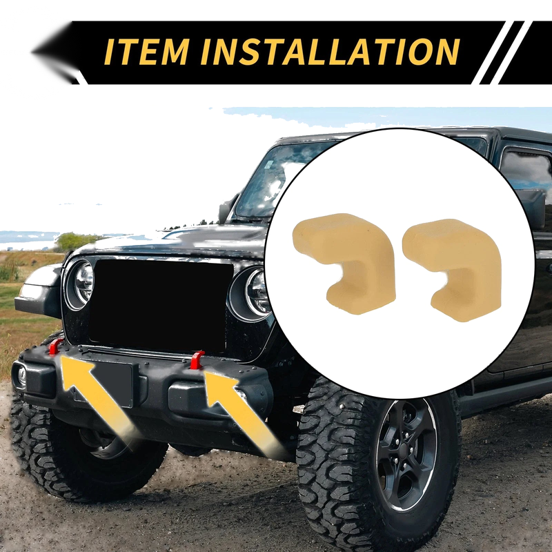 Jeep Wrangler JK JL Gladiator TJ Car Bumper Tow Hook Covers (07-23)